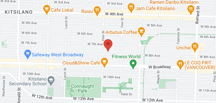 map of 309 2255 W 8TH AVENUE
